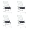 Coussins de chaise lot de 4 anthracite 40x40x7 cm tissu oxford 