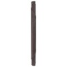 Tapis rond marron foncé 80 cm bambou 