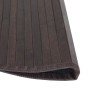 Tapis rond marron foncé 80 cm bambou 