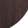 Tapis rond marron foncé 80 cm bambou 