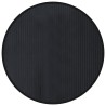 Tapis rond noir 80 cm bambou 