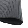 Tapis rond noir 80 cm bambou 