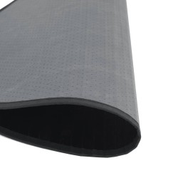Tapis rond noir 80 cm bambou 