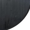 Tapis rond noir 80 cm bambou 