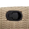 Ensemble à manger de jardin et coussins 3 pcs Beige poly rotin 