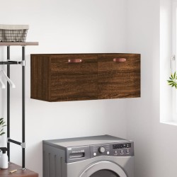Armoire murale chêne marron 80x36,5x35 cm bois d'ingénierie 