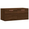 Armoire murale chêne marron 80x36,5x35 cm bois d'ingénierie 