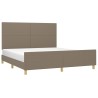 Cadre de lit sans matelas taupe 180x200 cm tissu 