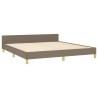 Cadre de lit sans matelas taupe 180x200 cm tissu 