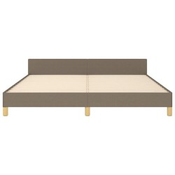 Cadre de lit sans matelas taupe 180x200 cm tissu 