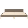 Cadre de lit sans matelas taupe 180x200 cm tissu 