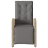 Ensemble de bistro 3 pcs coussins mélange beige résine tressée 
