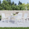 Coussins de chaise lot de 4 blanc crème 40x40x7 cm tissu oxford 