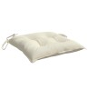 Coussins de chaise lot de 4 blanc crème 40x40x7 cm tissu oxford 