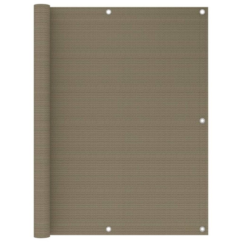 Écran de balcon Taupe 120x500 cm PEHD Écran de balcon Taupe 120x500 cm PEHD