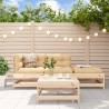 Salon de jardin 4 pcs avec coussins bois massif 
