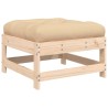 Salon de jardin 4 pcs avec coussins bois massif 
