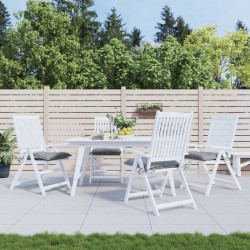 Coussins de chaise lot de 4 gris 40x40x7 cm tissu oxford 
