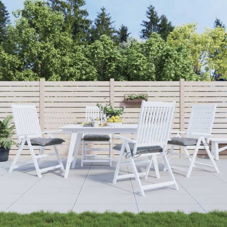Coussins de chaise lot de 4 gris 40x40x7 cm tissu oxford 