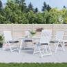 Coussins de chaise lot de 4 gris 40x40x7 cm tissu oxford 