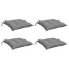 Coussins de chaise lot de 4 gris 40x40x7 cm tissu oxford 