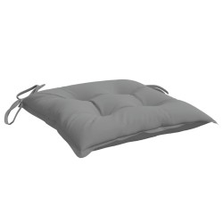 Coussins de chaise lot de 4 gris 40x40x7 cm tissu oxford 