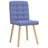 Chaises à manger lot de 6 bleu jean tissu 