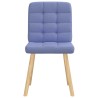Chaises à manger lot de 6 bleu jean tissu 