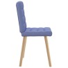 Chaises à manger lot de 6 bleu jean tissu 