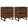 Tables de chevet 2 pcs chêne marron 40x35x50 cm bois ingénierie 