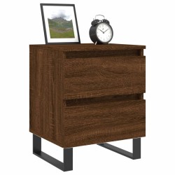 Tables de chevet 2 pcs chêne marron 40x35x50 cm bois ingénierie 