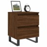 Tables de chevet 2 pcs chêne marron 40x35x50 cm bois ingénierie 