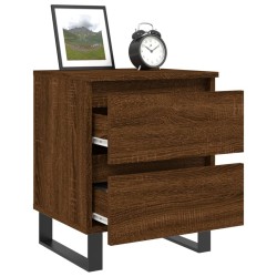 Tables de chevet 2 pcs chêne marron 40x35x50 cm bois ingénierie 
