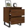 Tables de chevet 2 pcs chêne marron 40x35x50 cm bois ingénierie 