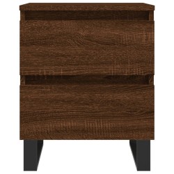 Tables de chevet 2 pcs chêne marron 40x35x50 cm bois ingénierie 