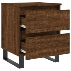 Tables de chevet 2 pcs chêne marron 40x35x50 cm bois ingénierie 