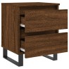 Tables de chevet 2 pcs chêne marron 40x35x50 cm bois ingénierie 