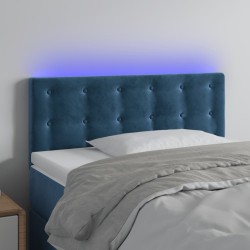 Tête de lit à LED Bleu foncé 90x5x78/88 cm Velours 
