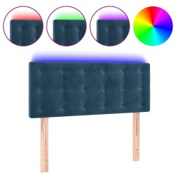 Tête de lit à LED Bleu foncé 90x5x78/88 cm Velours 