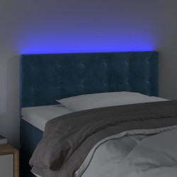 Tête de lit à LED Bleu foncé 90x5x78/88 cm Velours 