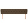 Tête de lit avec oreilles Marron foncé 203x23x78/88 cm Tissu 