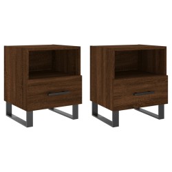 Tables de chevet 2 pcs chêne marron 40x35x47,5 cm 