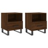 Tables de chevet 2 pcs chêne marron 40x35x47,5 cm 