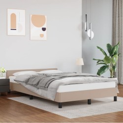 Cadre de lit sans matelas cappuccino 120x190 cm similicuir 