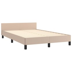 Cadre de lit sans matelas cappuccino 120x190 cm similicuir 