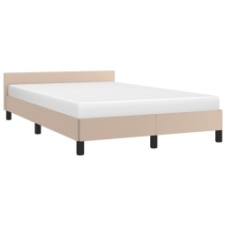 Cadre de lit sans matelas cappuccino 120x190 cm similicuir 