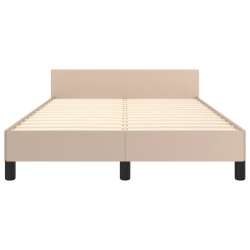 Cadre de lit sans matelas cappuccino 120x190 cm similicuir 