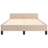 Cadre de lit sans matelas cappuccino 120x190 cm similicuir 