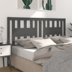 Tête de lit Gris 186x4x100 cm Bois massif de pin 