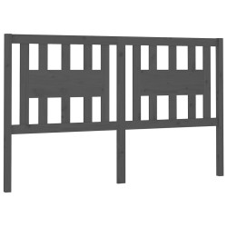Tête de lit Gris 186x4x100 cm Bois massif de pin 